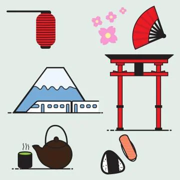 Japan vector cartoon design. Stock Illustration