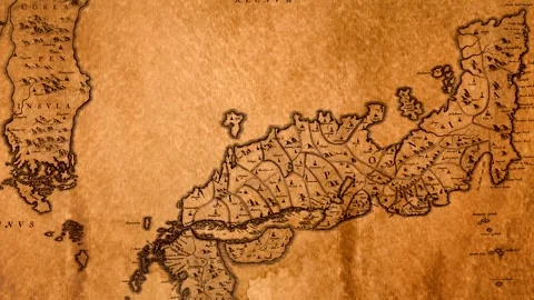 Japan Vintage Map Stock Footage 336276712