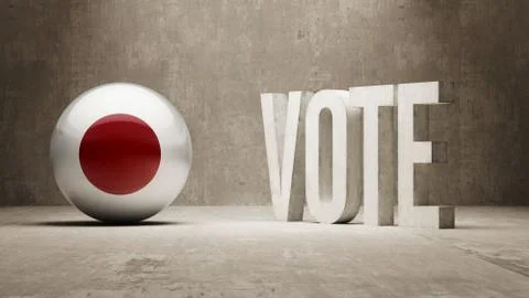Japan. Vote Concept. Illustrazione stock