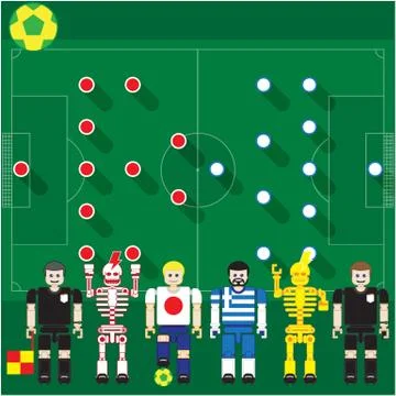 Japan vs greece Stock-Illustration
