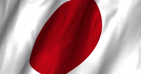Japan Waving Flag-4K Stock Footage 47006812