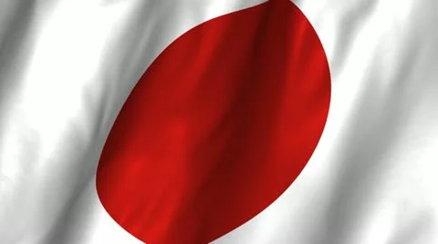 Japan Waving Flag Video stock 12290359