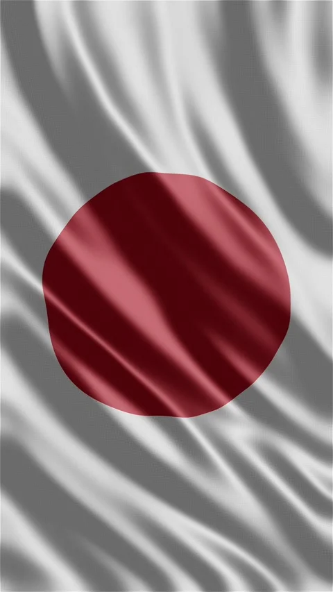 Japan waving flag Stock Footage 288004344