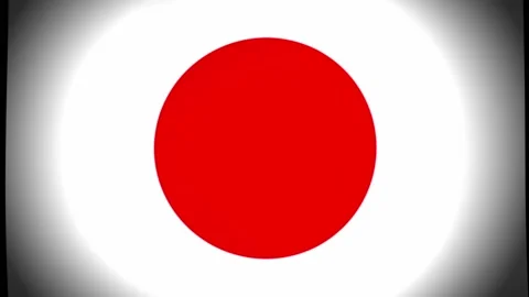 Japan waving flag. Seamless loop Stock Footage 223055950