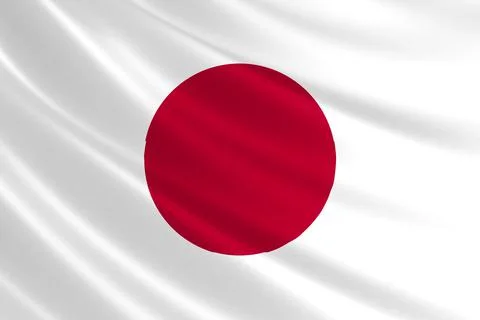 JAPAN Wavy FlagA Stock Illustration