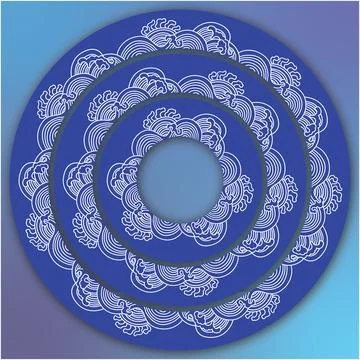 Japanes Circular Seamless Wave Pattern Vector Stock Illustration