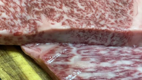 Japanese A5 Wagyu Beef Stock Footage 145762853