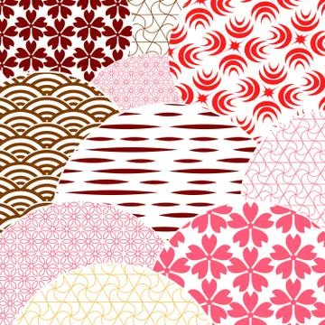Japanese and chinese vector pattern. Asian background. Retro style. Abstract Stock Illustration