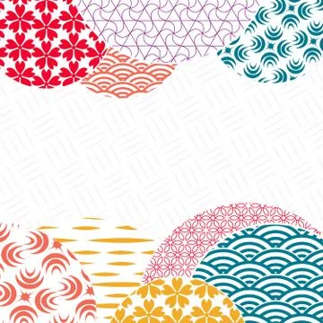 Japanese and chinese vector pattern. Asian background. Retro style. Abstract Stock Illustration