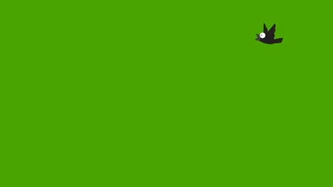 Japanese animation background : crow Stock Footage 95143149