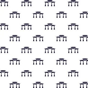 Japanese archs monuments architecture pattern Illustrazione stock