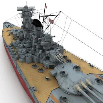 Japanese Battleship Yamato ~ 3D Model #90653346 | Pond5