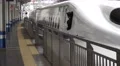 Japanese Bullet Train Leaves Railroad Station N700 Series Shinkansen 4K 4k or 4k+ Resolution
