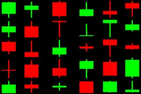 Japanese Candlesticks Stock Illustration