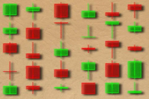 Japanese Candlesticks Stock Illustration