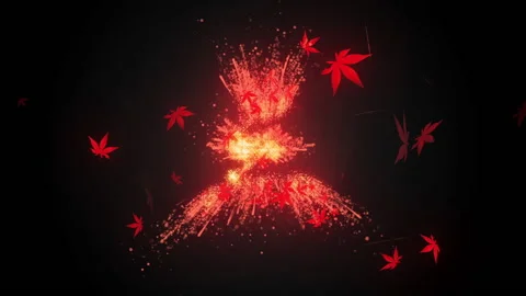 Japanese character count down opening intro animation Stock Footage 171312975