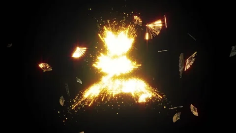 Japanese character count down opening intro animation Stock Footage 171314152