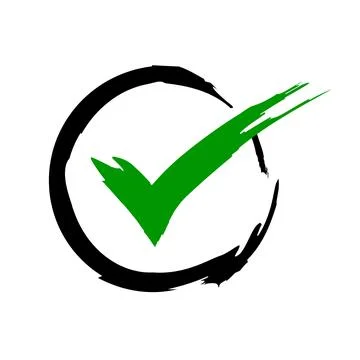 Japanese check mark icon. Vector. Stock Illustration