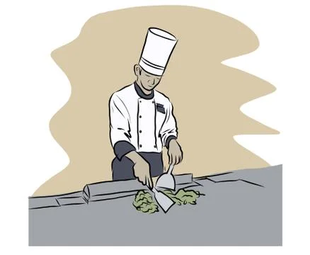 Japanese chef Stock Illustration