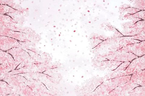Japanese cherry blossoms texture background Illustrazione stock