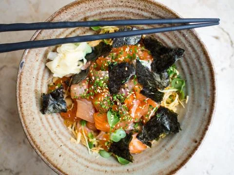 Japanese chirashi Stock Photos