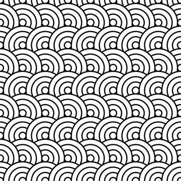 Japanese circle decorations seamless pattern textile print. repeat pattern ba イラスト素材