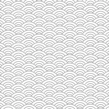 Japanese circle vector pattern. Sea japan pattern vector イラスト素材