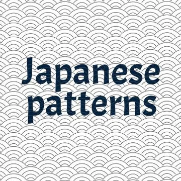 Japanese circle vector pattern. Sea japan pattern vector Stock Illustration