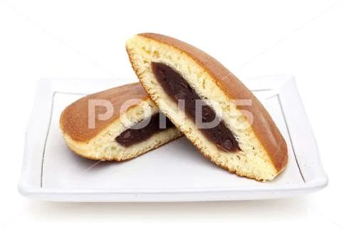 Japanese confectionery, Dorayaki with anko Stock Photos