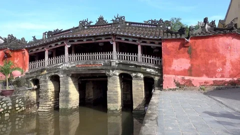 The Japanese Covered Bridge Stock Footage 83867833