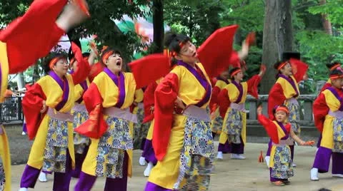 Japanese dance. Stock Footage 10679909
