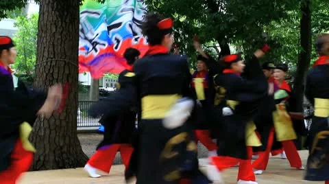 Japanese dancers. Stock Footage 10742015