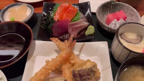 Japanese dinner set 스톡 동영상 194433305