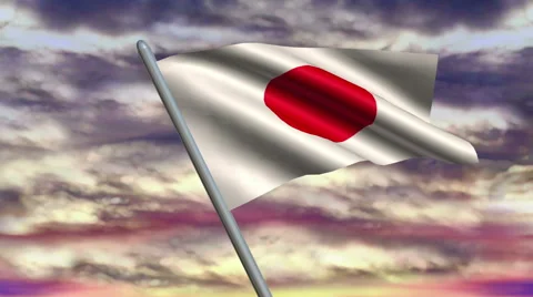 Japanese Flag Animation – 4K Resolution Ultra HD Stock Footage 41815170