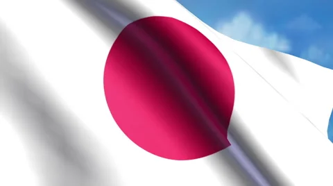 Japanese Flag Animation Stock Footage 40198217