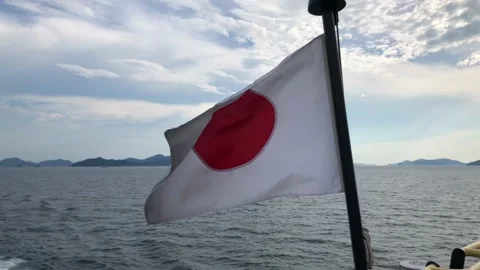 Japanese Flag Stock Footage 138715032
