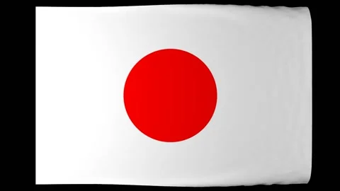 Japanese flag Stock Footage 167009806