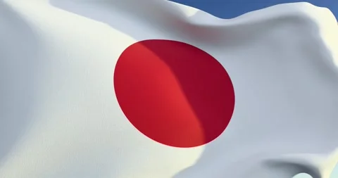 Japanese flag Stock Footage 300206863