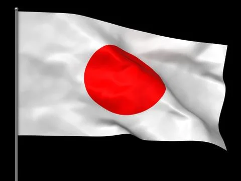 Japanese flag Stock Illustration