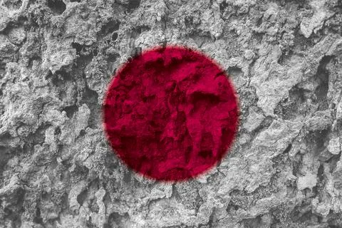 Japanese flag texture as background Illustrazione stock