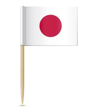 Japanese flag toothpick Stock Illustration