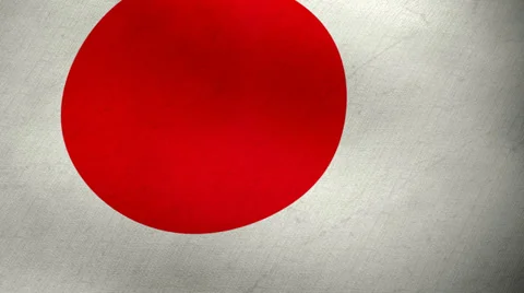 Japanese flag waving background loop 動画素材 34423685