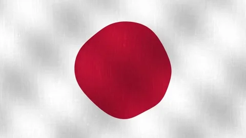 Japanese flag waving gently Stock Footage 340180100