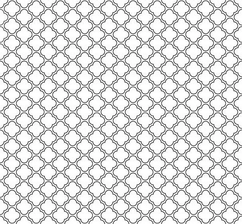 Japanese floral vector seamless pattern. Abstract round elements repiating Illustrazione stock