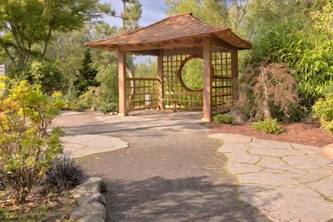 Japanese garden in Gresham Oregon. Stock Photos