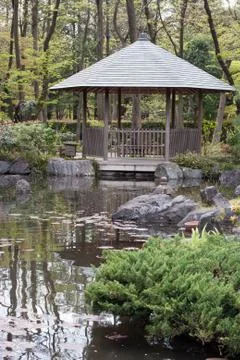 Japanese gazebo Stock Photos