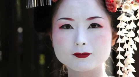Japanese Geisha girl, Japan, Asia Stock Footage