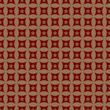 Japanese gold pattern. Ornament vector illustration. Red asian seamless circles Illustrazione stock