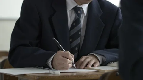 Japanese high-school students studying in the classroom Stock Footage 58932289