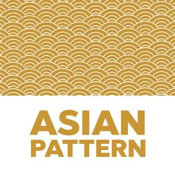 Japanese inspired pattern vector. Sea japan pattern vector Stock Illustration